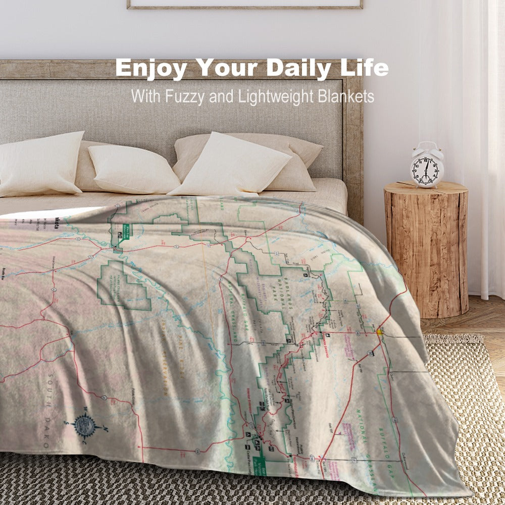 Badlands National Park Super Soft Flannel Blanket
