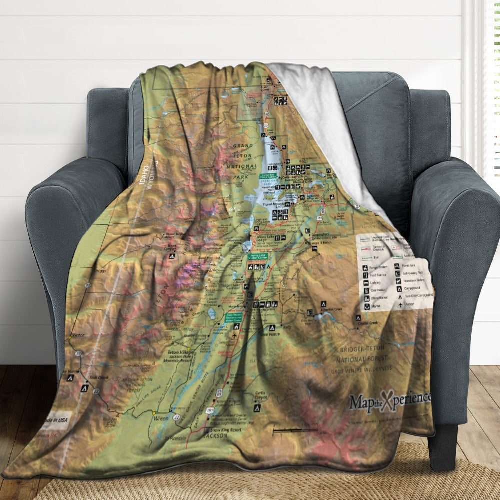 Grand Teton National Park Super Soft Flannel Blanket