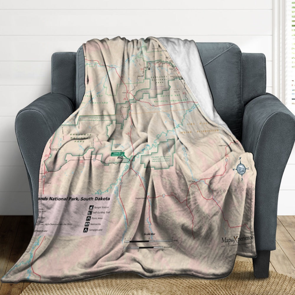 Badlands National Park Super Soft Flannel Blanket