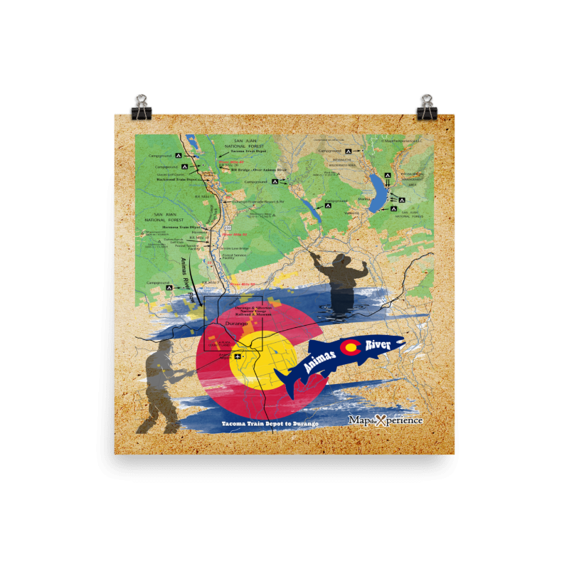 Animas River, Colorado Map Poster | Free Mobile Map