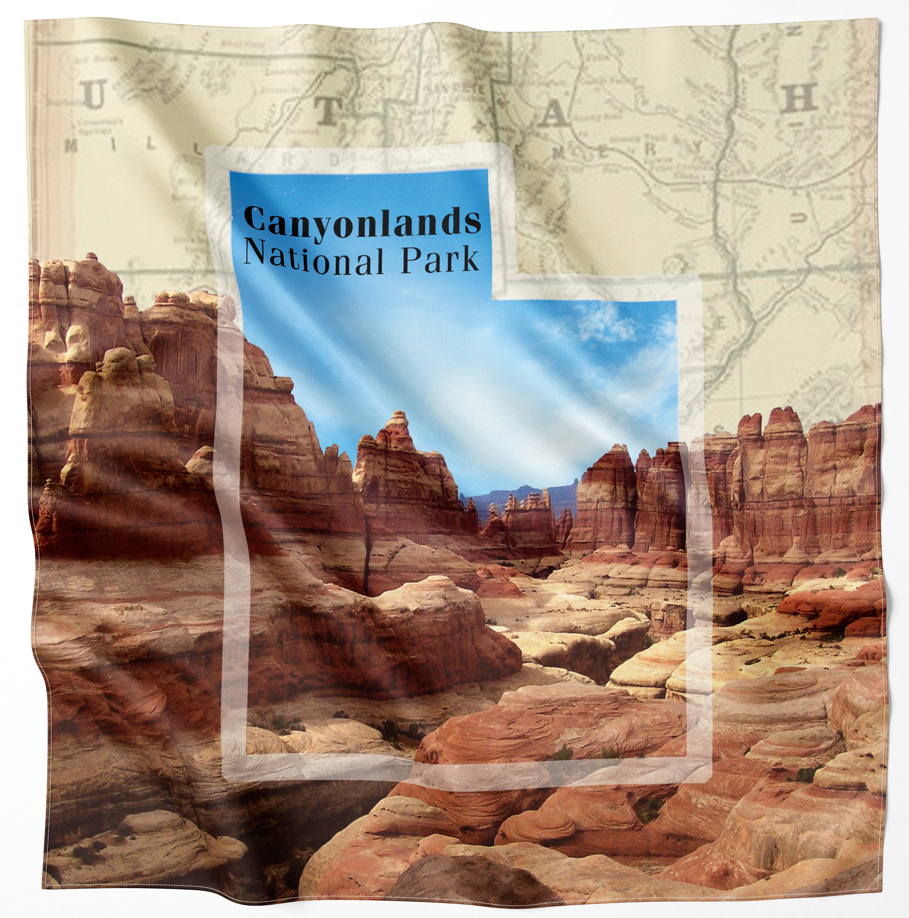 Canyonlands National Park Microfiber Map Bandana