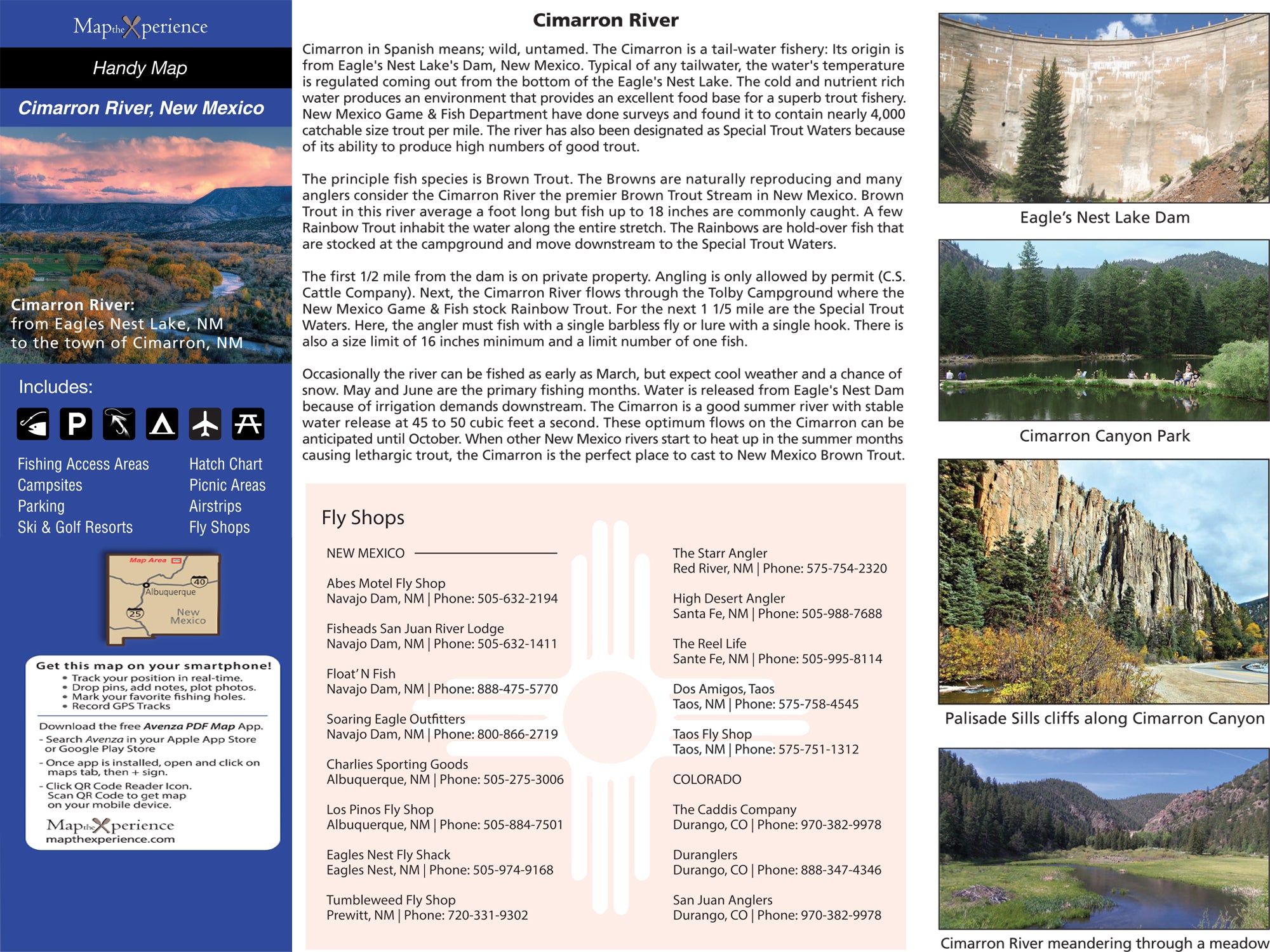 Cimarron River New Mexico Fly Fishing Map | Public Access Guide