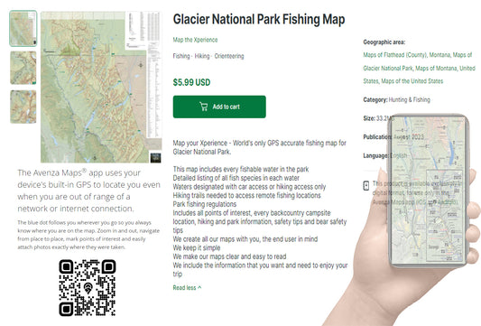 Glacier National Park | Fishing Map | Avenza Map App