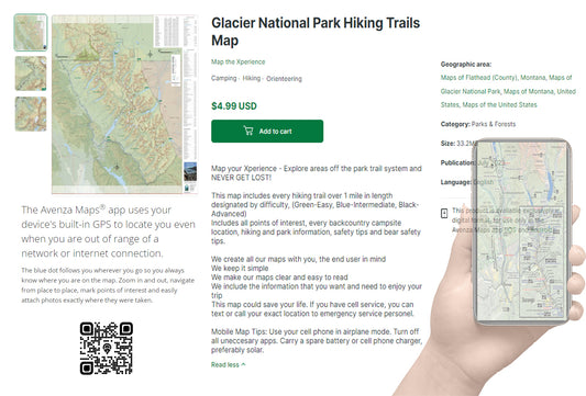 Glacier National Park | Hiking Trail Map | Avenza Map App