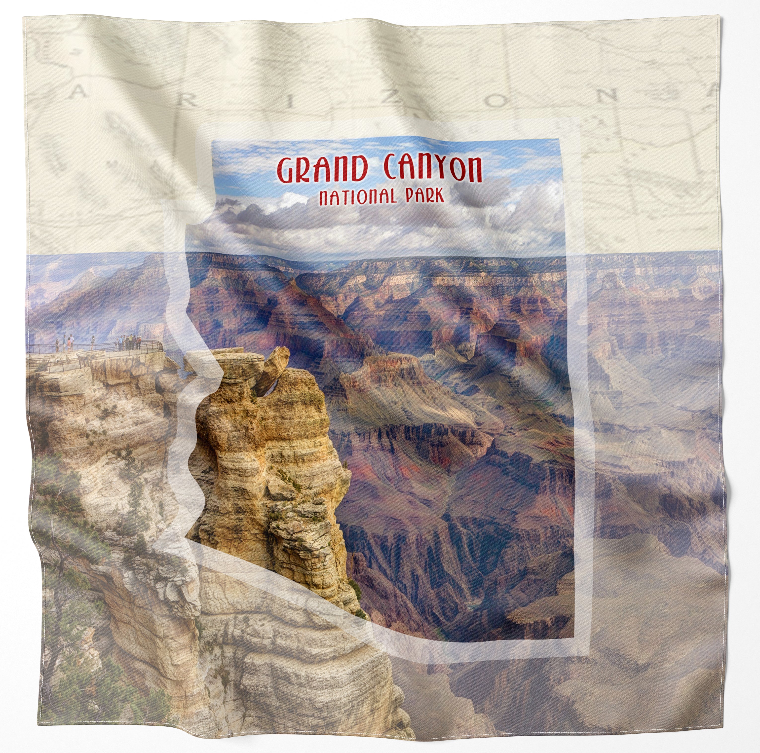 Grand Canyon National Park Handy Map Microfiber Bandana