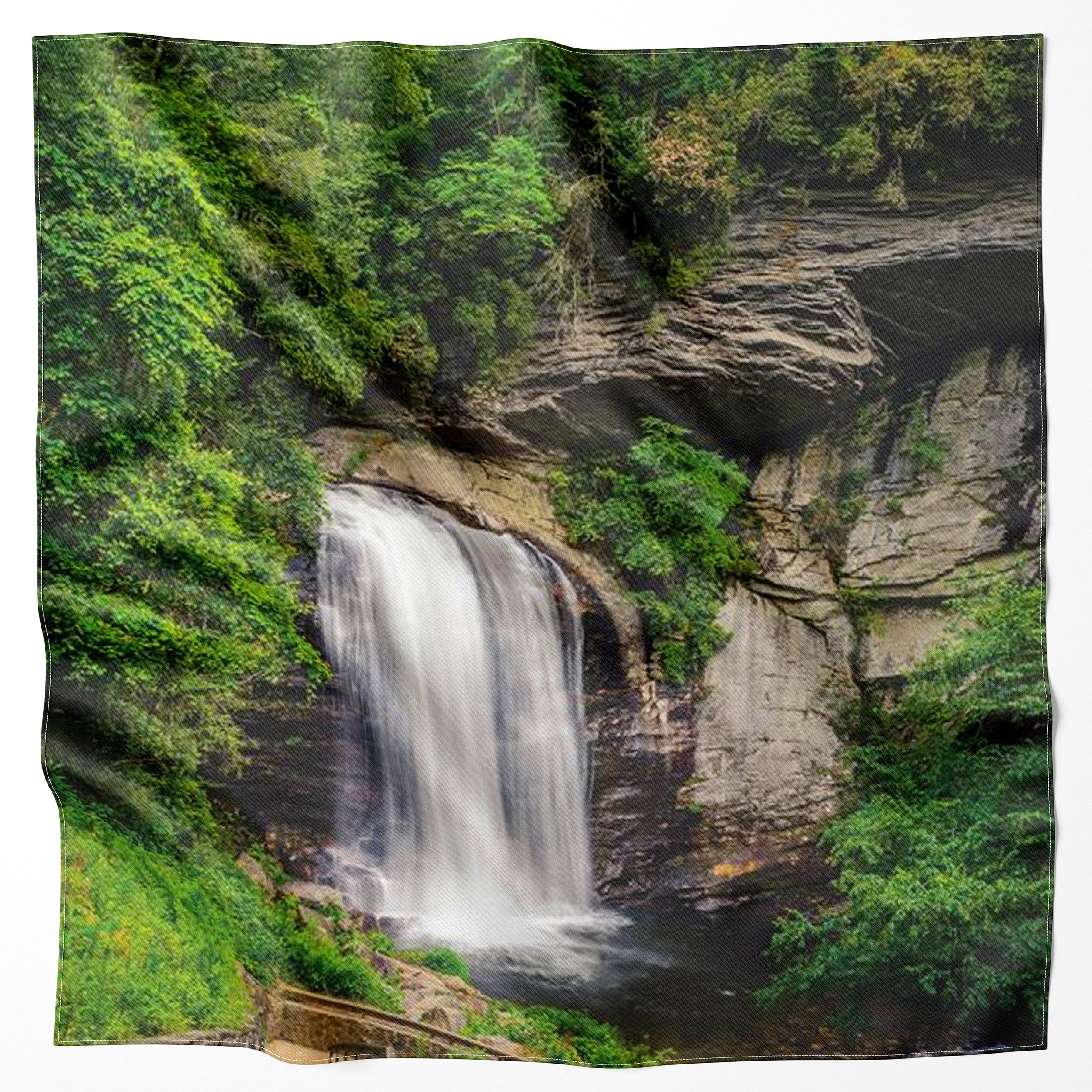 Brevard, North Carolina Waterfalls Handy Map Microfiber Bandana