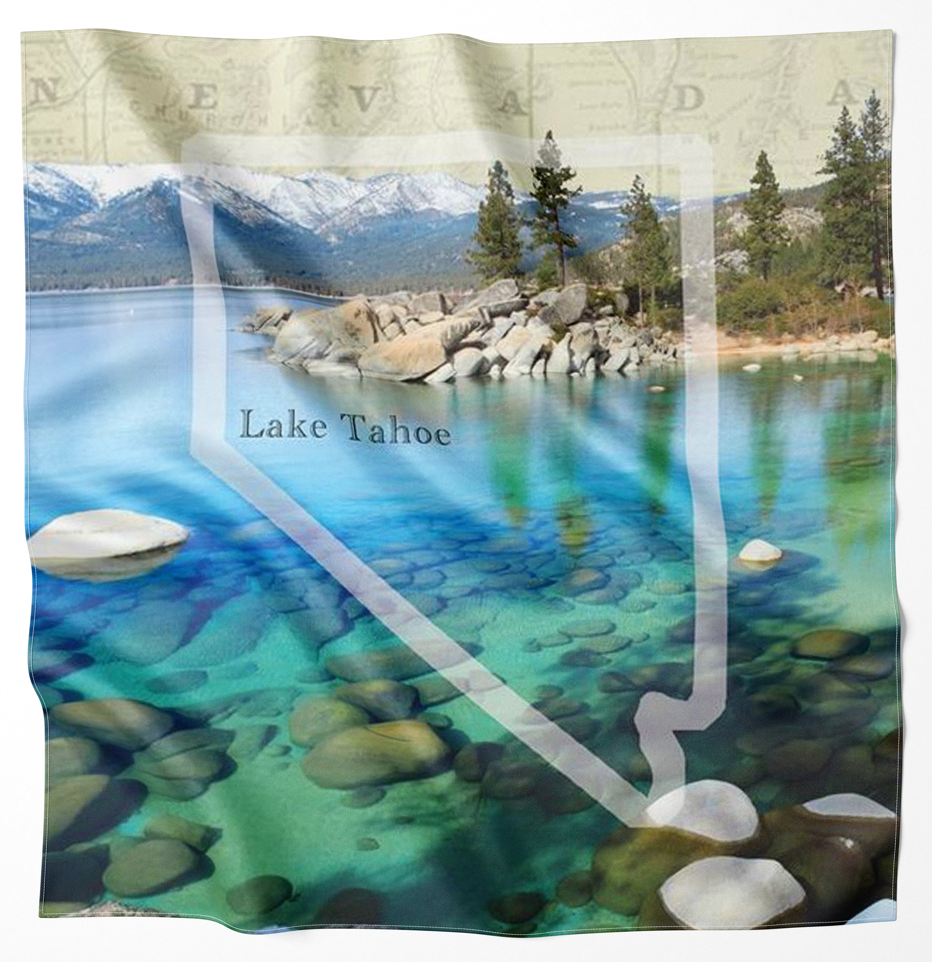 Lake Tahoe Trails Handy Map Bandana