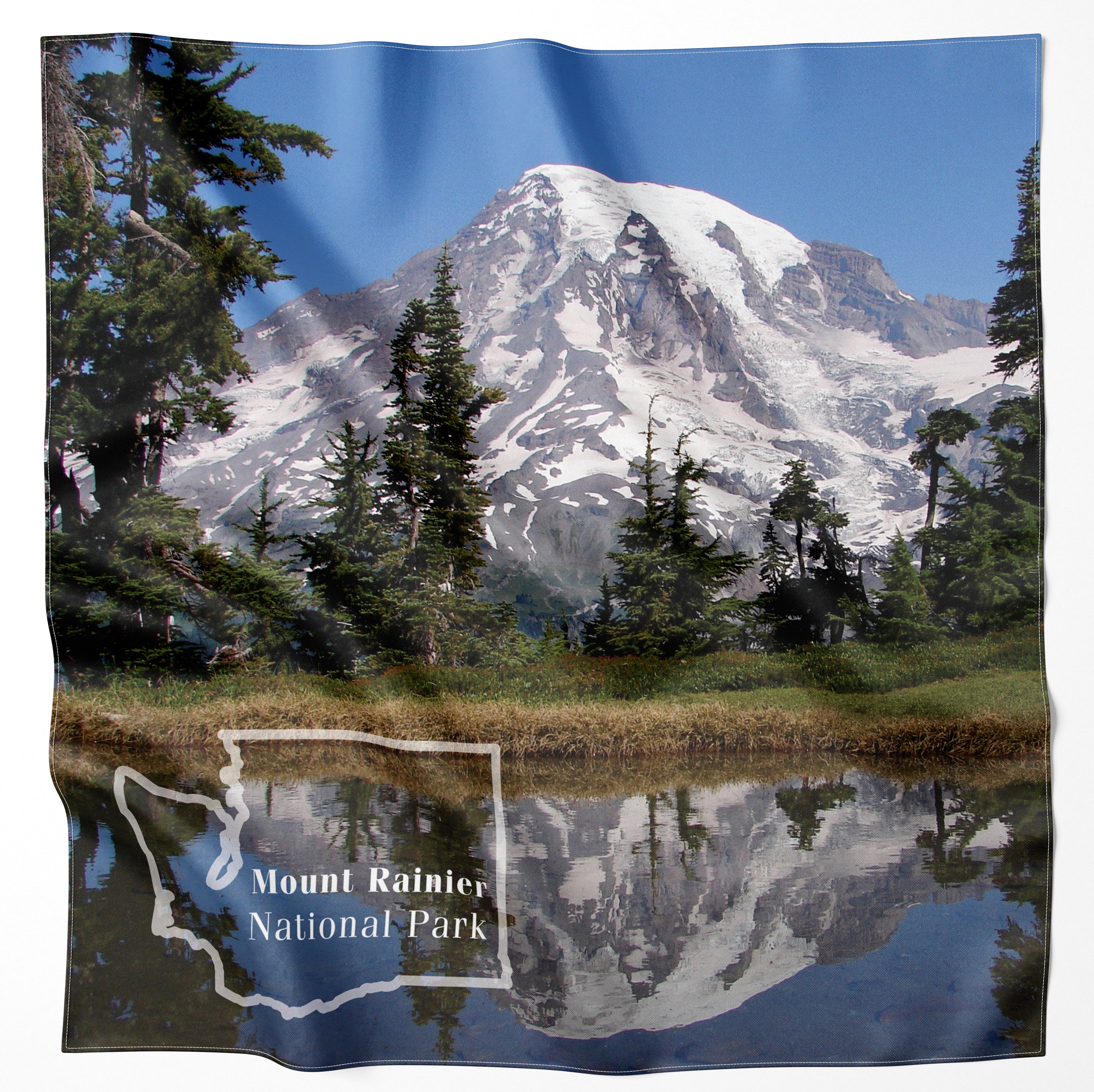 Mount Rainier National Park Handy Map Bandana