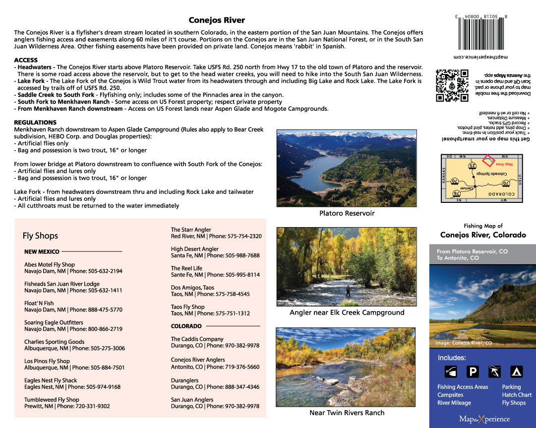 Conejos River Colorado Fly Fishing Map | Public GPS Access Guide