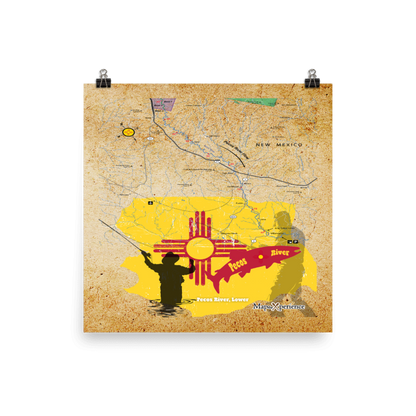 Pecos River, New Mexico Map Poster | Free Mobile Map