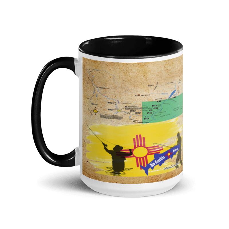 Rio Costilla River, New Mexico Mug with Black Inside