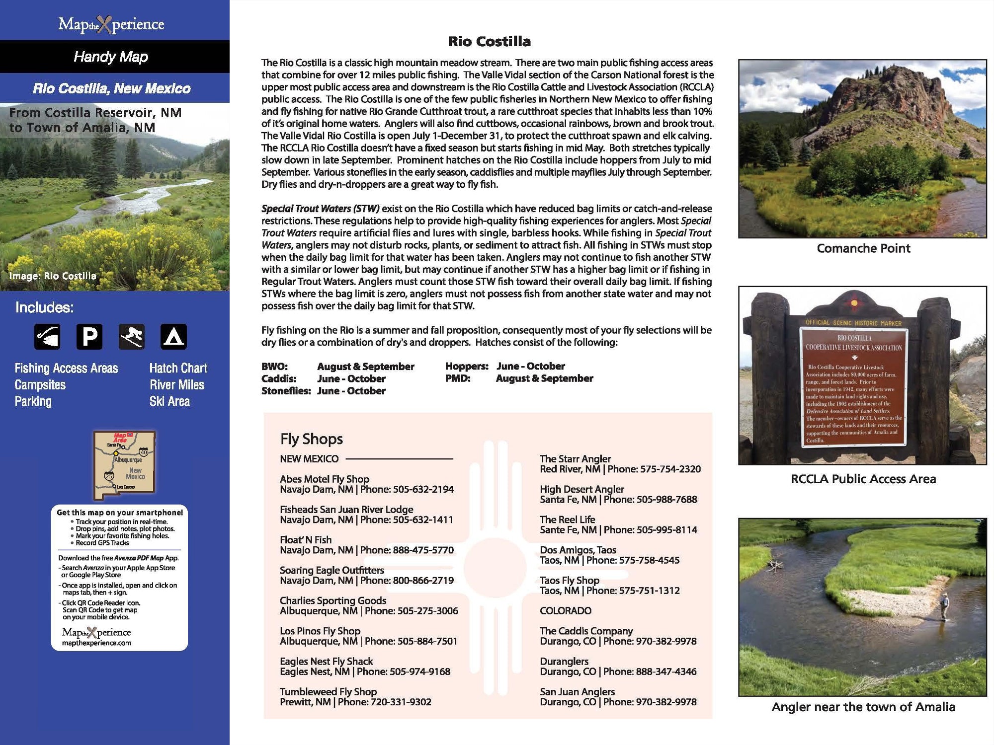 Rio Costilla River New Mexico Fly Fishing Map | Public Access Guide