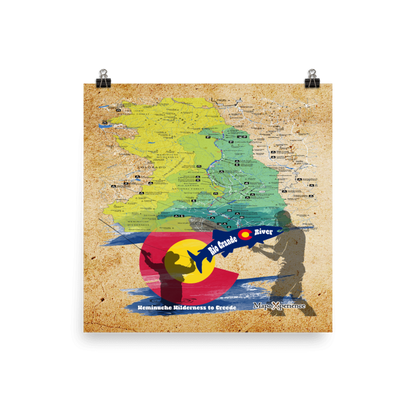 Rio Grande River, Colorado Map Poster | Free Mobile Map