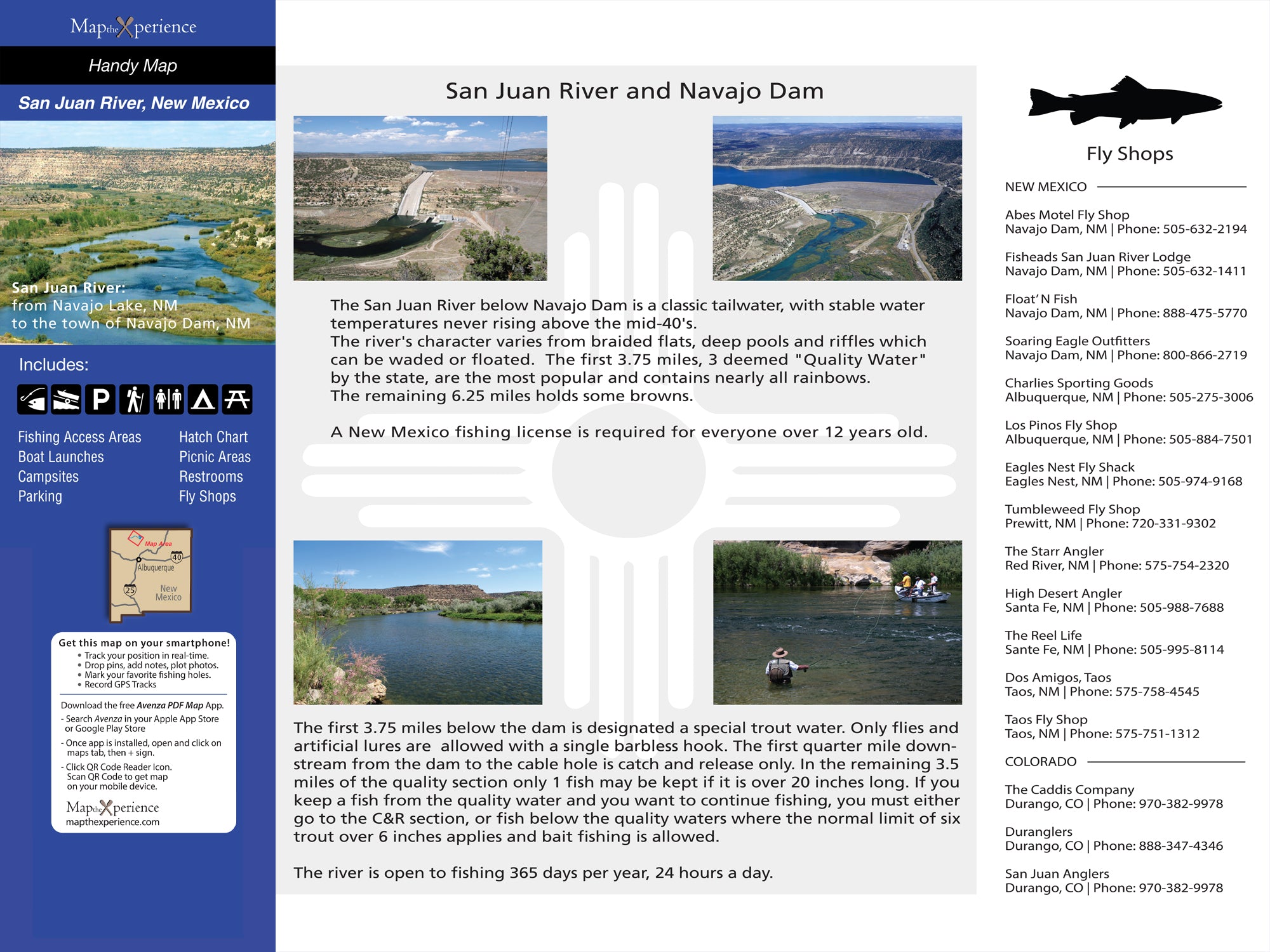 San Juan River New Mexico Fly Fishing Map | Public Access Guide