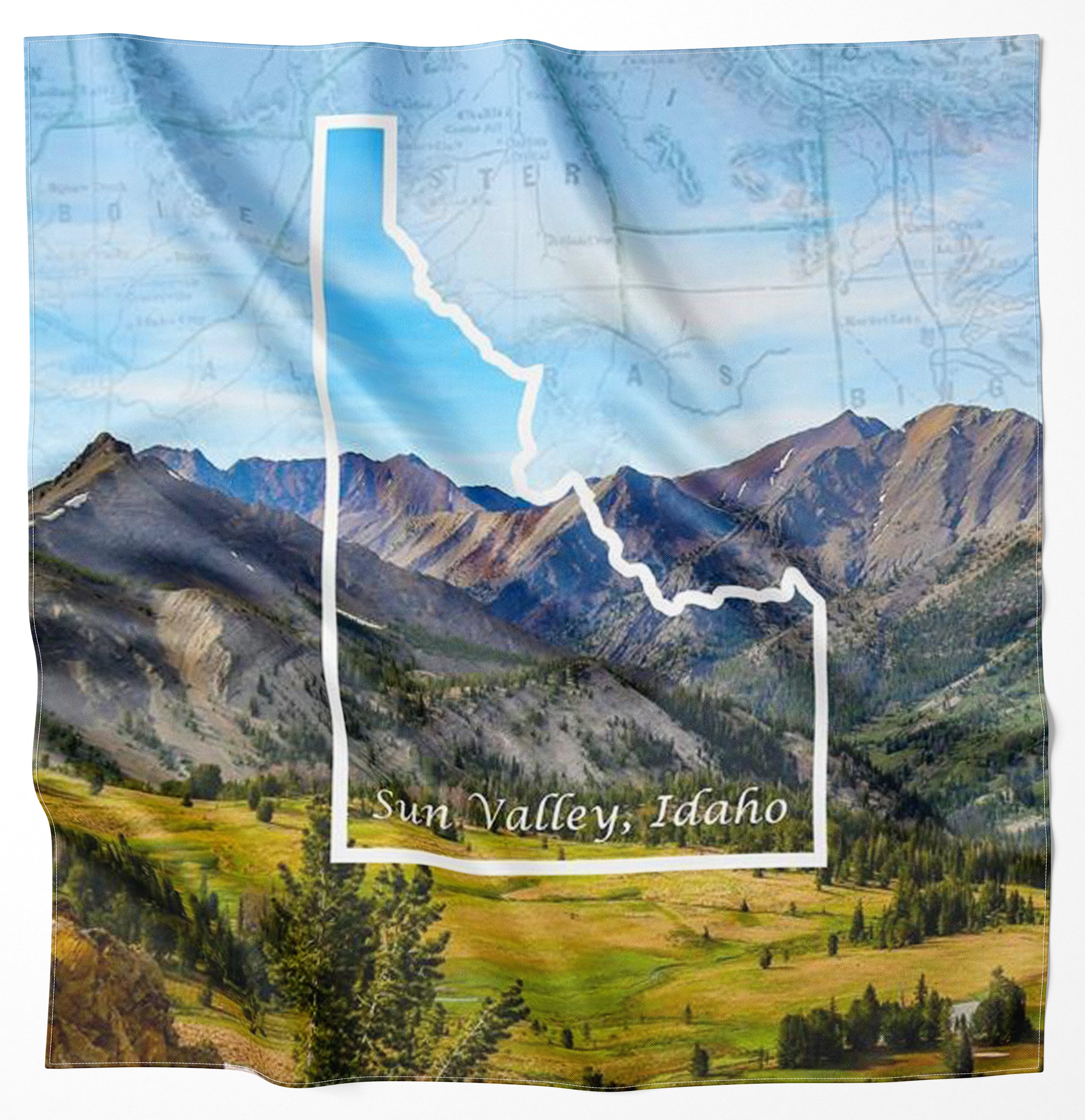 Sun Valley, Idaho Trails Handy Map Bandana