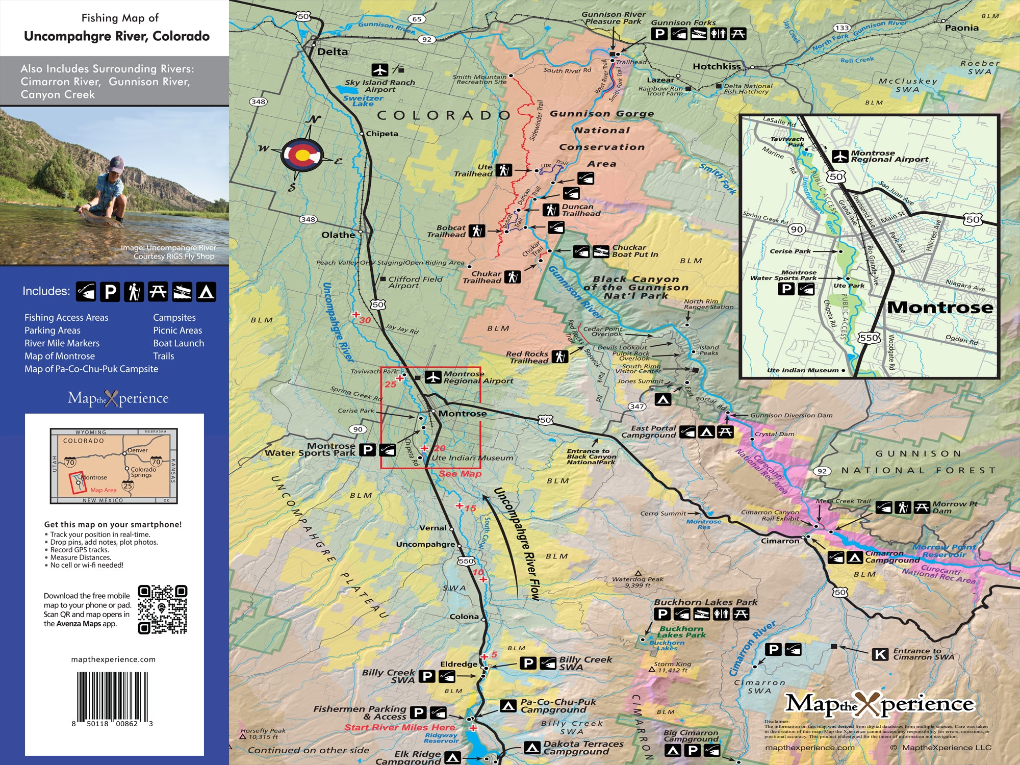 Uncompahgre River Colorado Fly Fishing Map | Public Access Guide