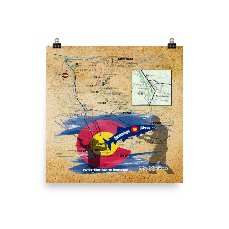 Uncompahgre River, Colorado Map Poster | Free Mobile Map