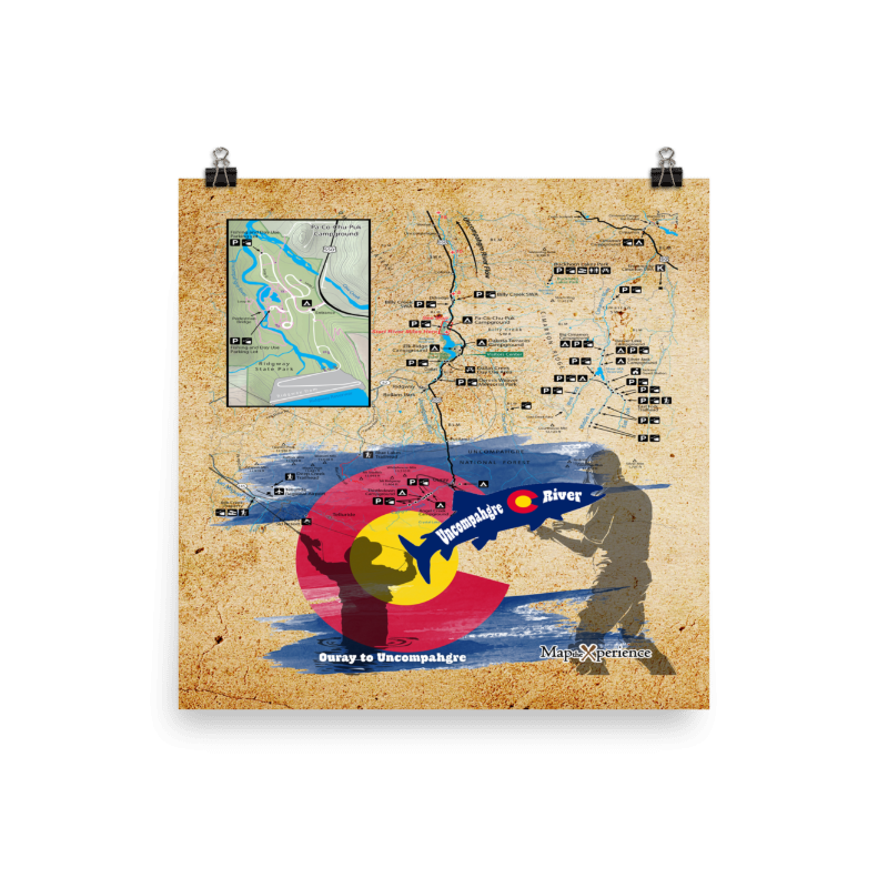 Uncompahgre River, Colorado Map Poster | Free Mobile Map