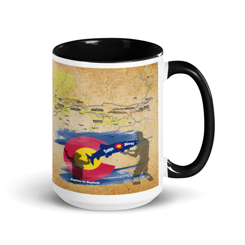Yampa River, Colorado Mug with Black Inside
