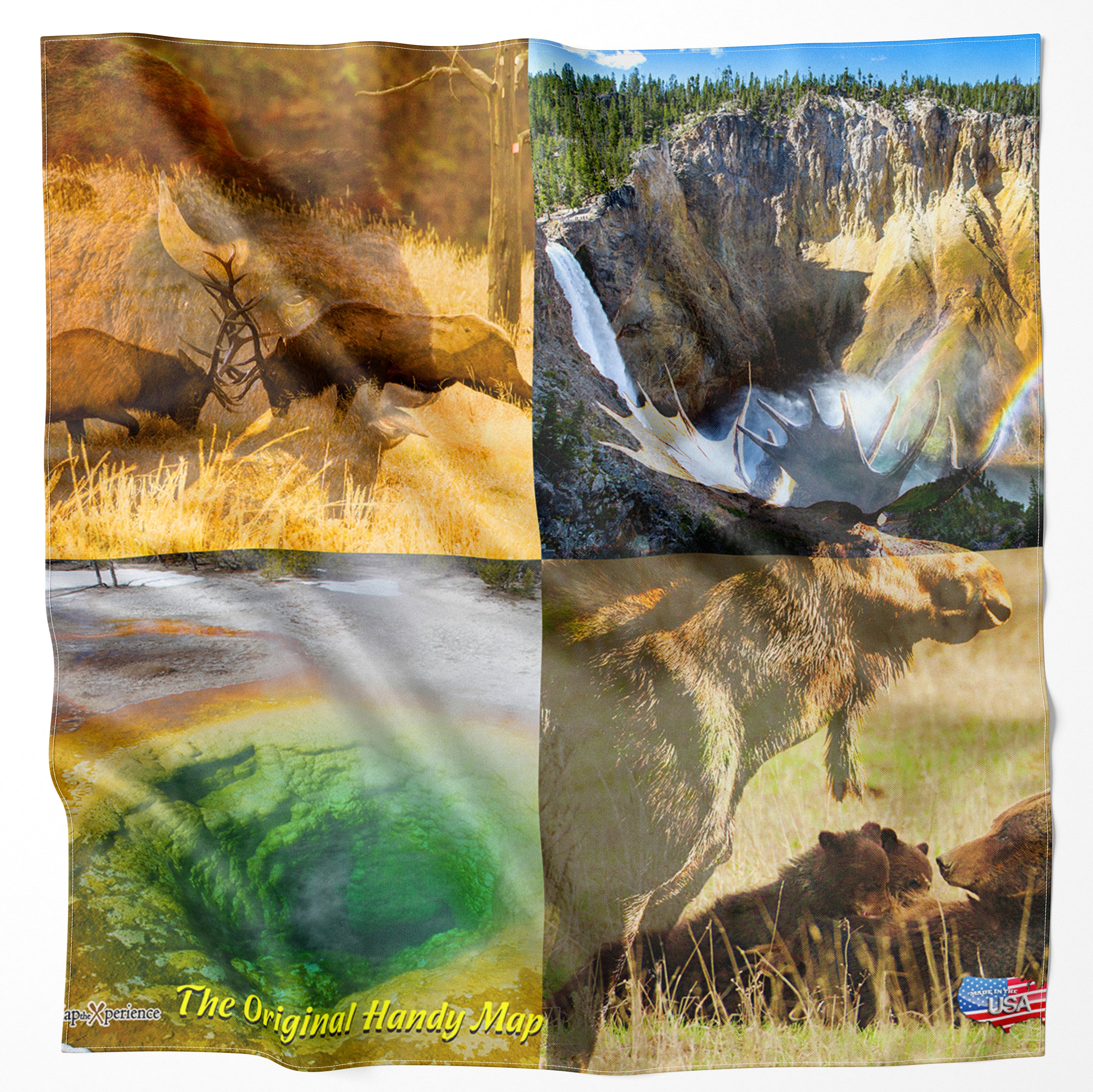 Yellowstone National Park Handy Map Bandana