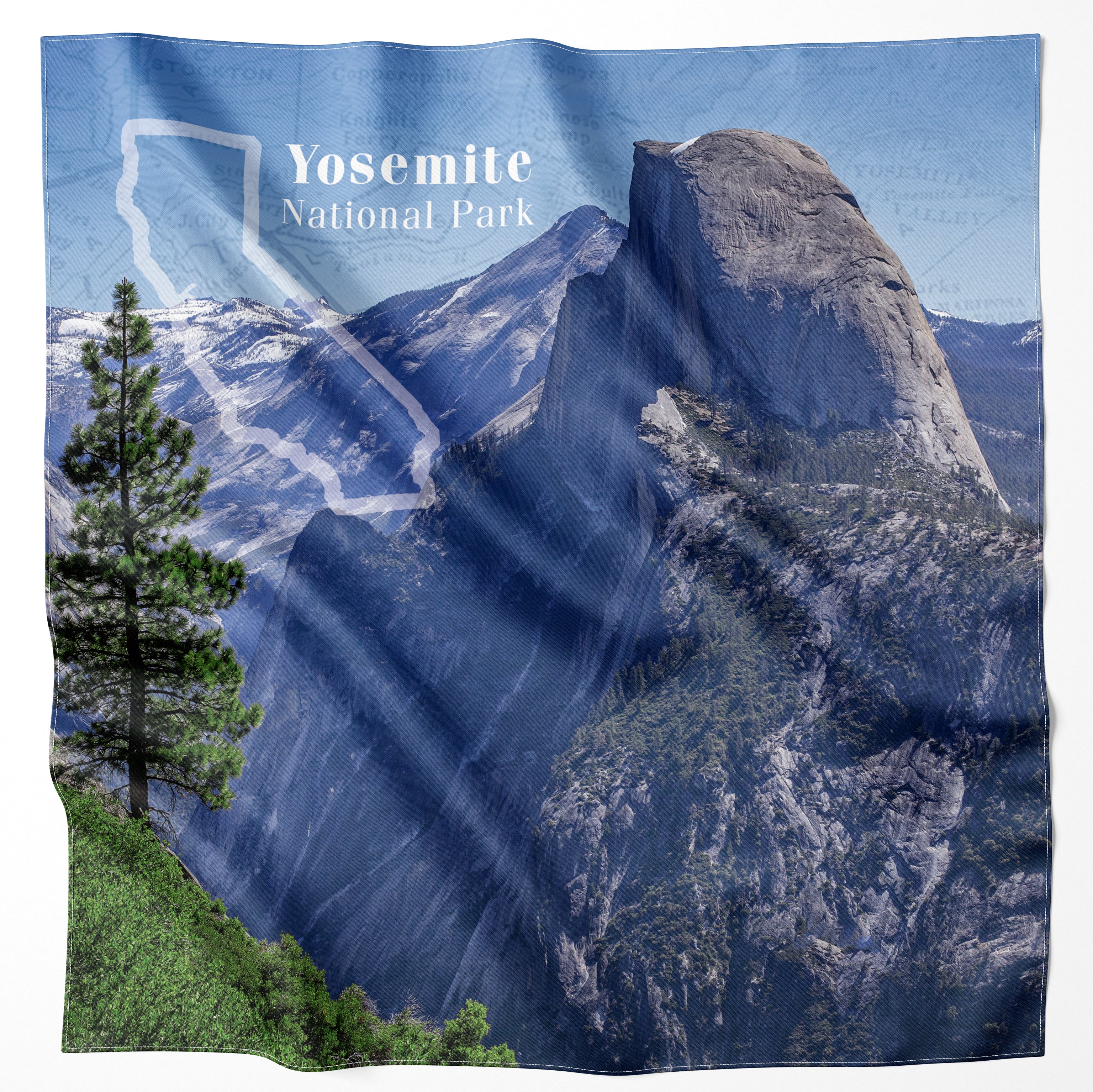 Yosemite National Park Handy Map Bandana