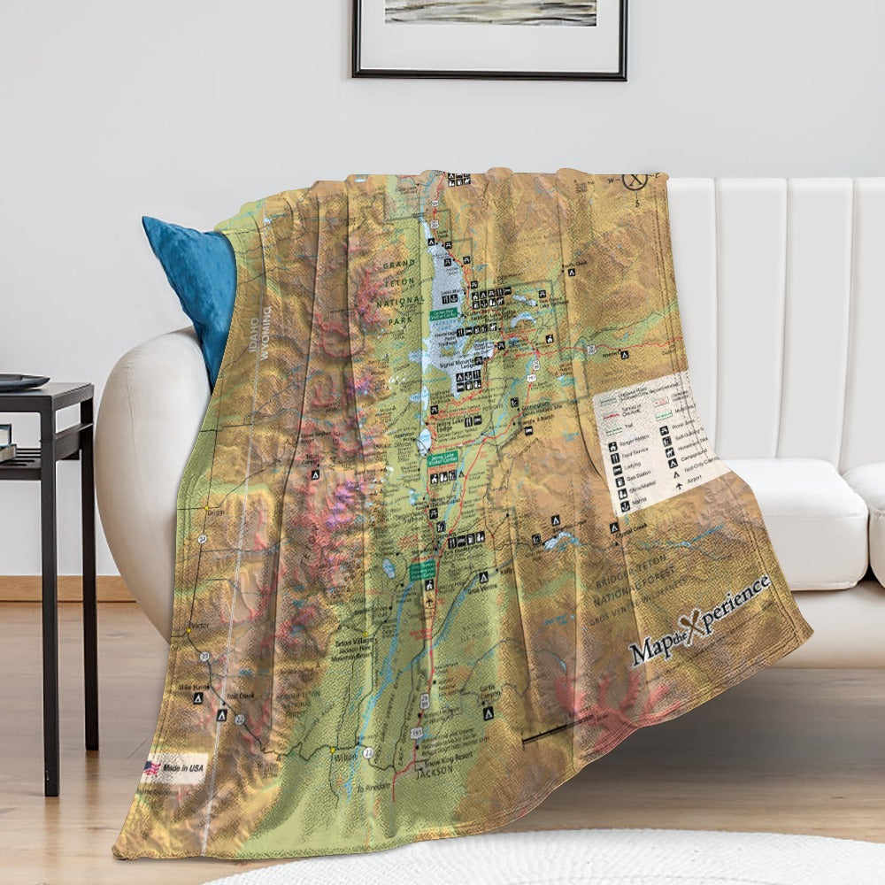 Grand Teton National Park Super Soft Flannel Blanket