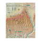 Mesa Verde National Park Map Throw Blanket