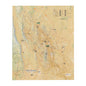 Death Valley National Park Map Throw Blanket