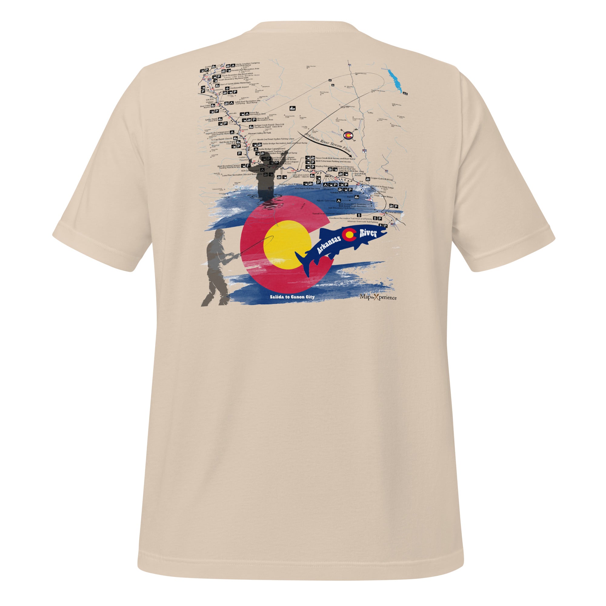 Arkansas River Lower, Colorado Performance t-shirt