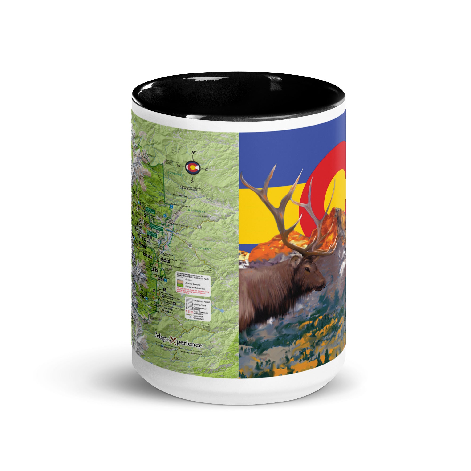 Rocky Mountain National Park Mug with Black Inside