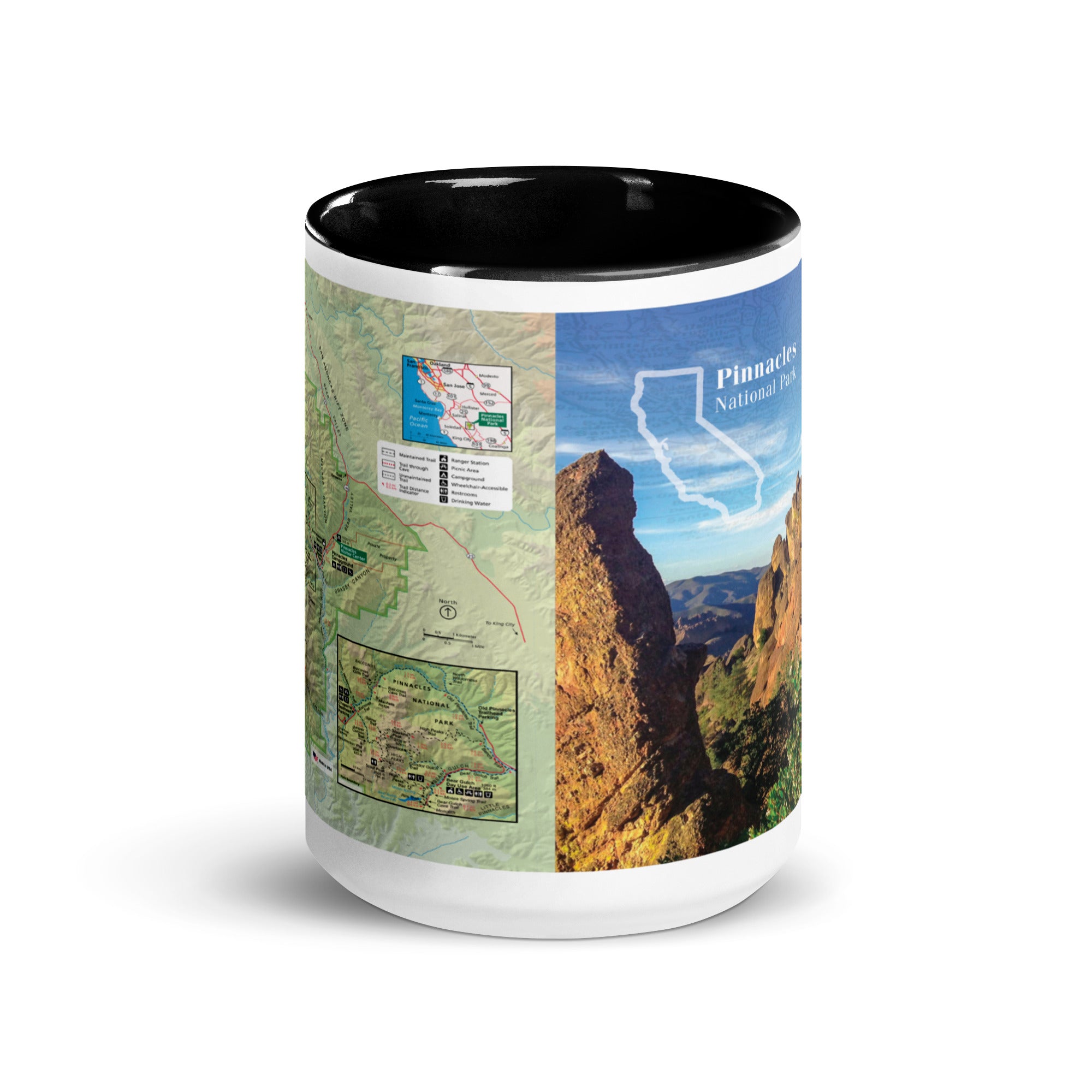 Pinnacles National Park Mug with Black Inside