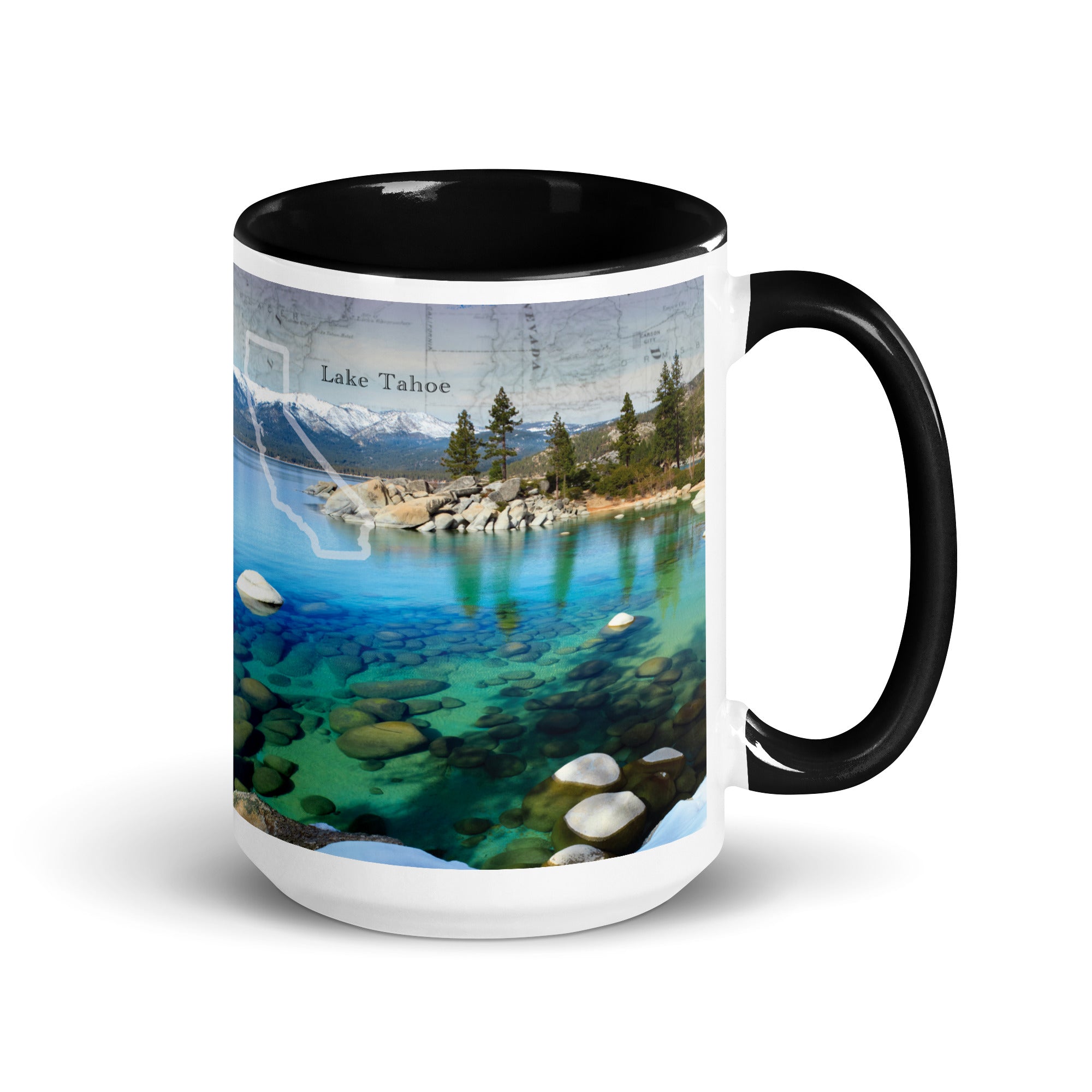 Lake Tahoe Summer Trails Mug with Black Inside