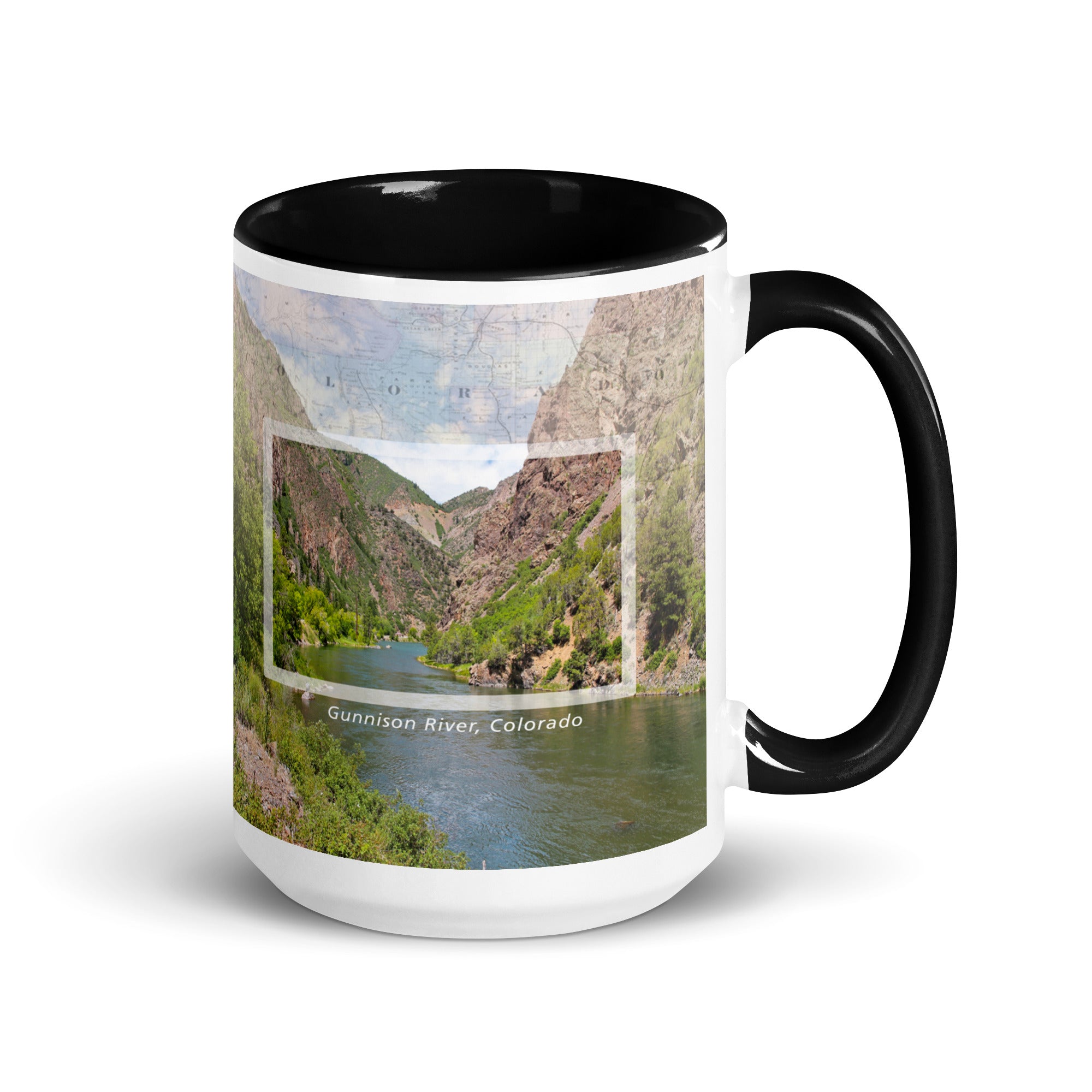 Black Canyon of the Gunnison National Park Mug with Black Inside