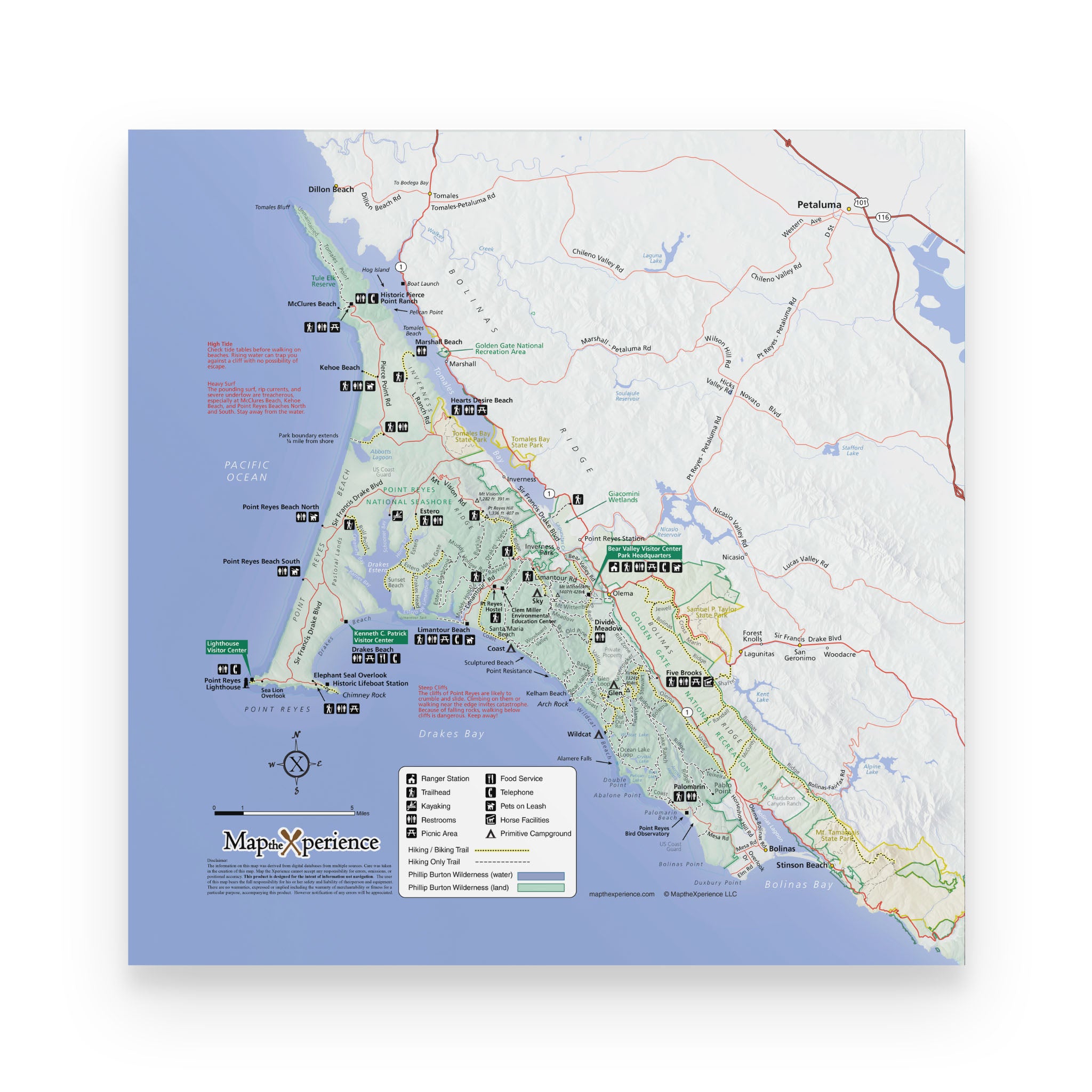 Point Reyes National Seashore Map Poster | Free Mobile Map