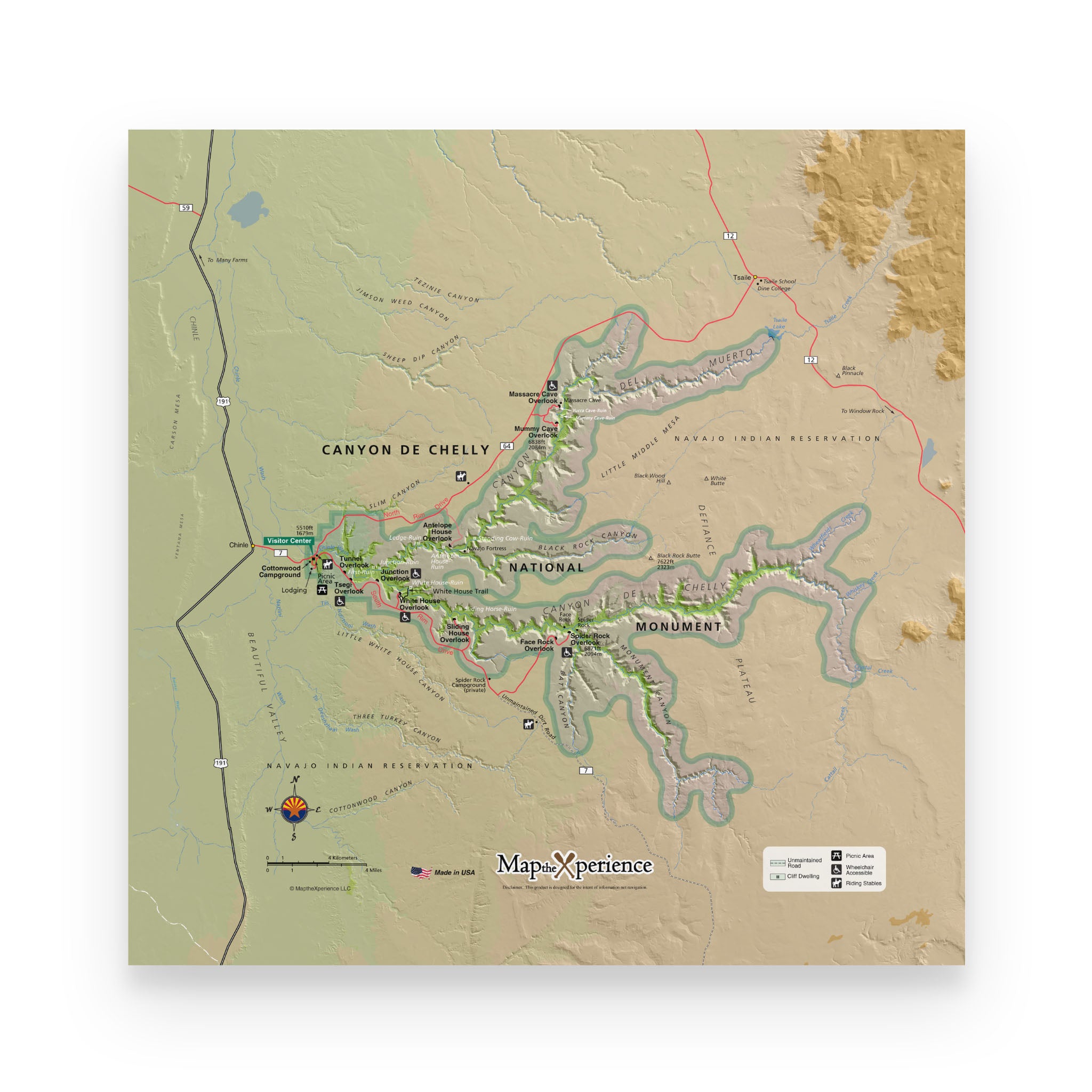 Canyon De Chelly National Monument Map Poster | Free Mobile Map