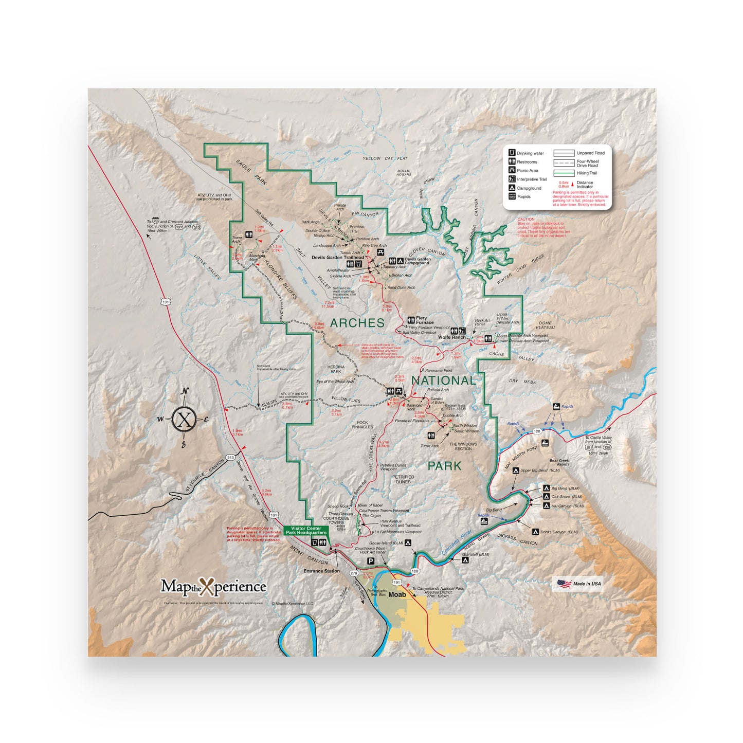 Arches National Park Map Poster | Free Mobile Map