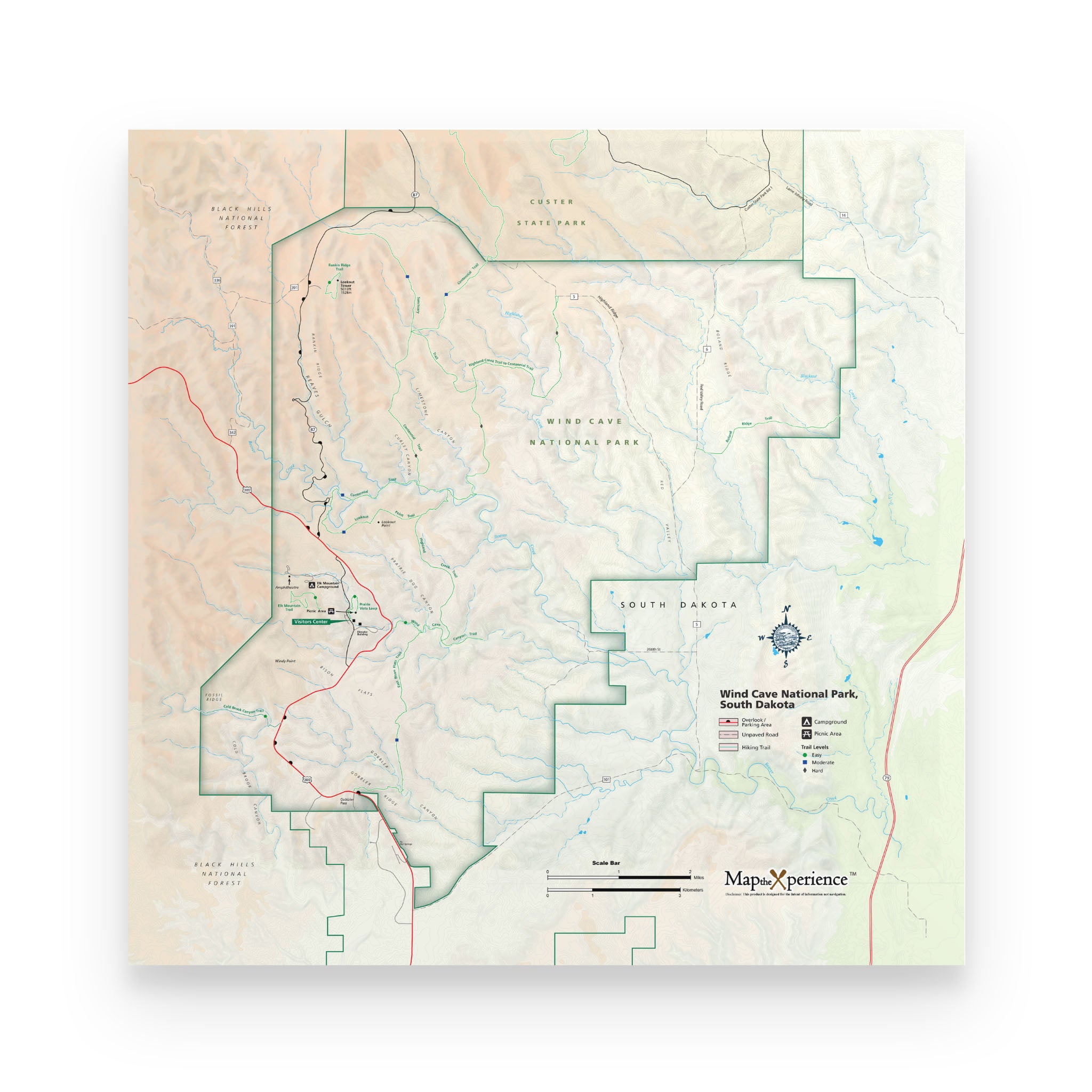 Wind Cave National Park Map Poster | Free Mobile Map