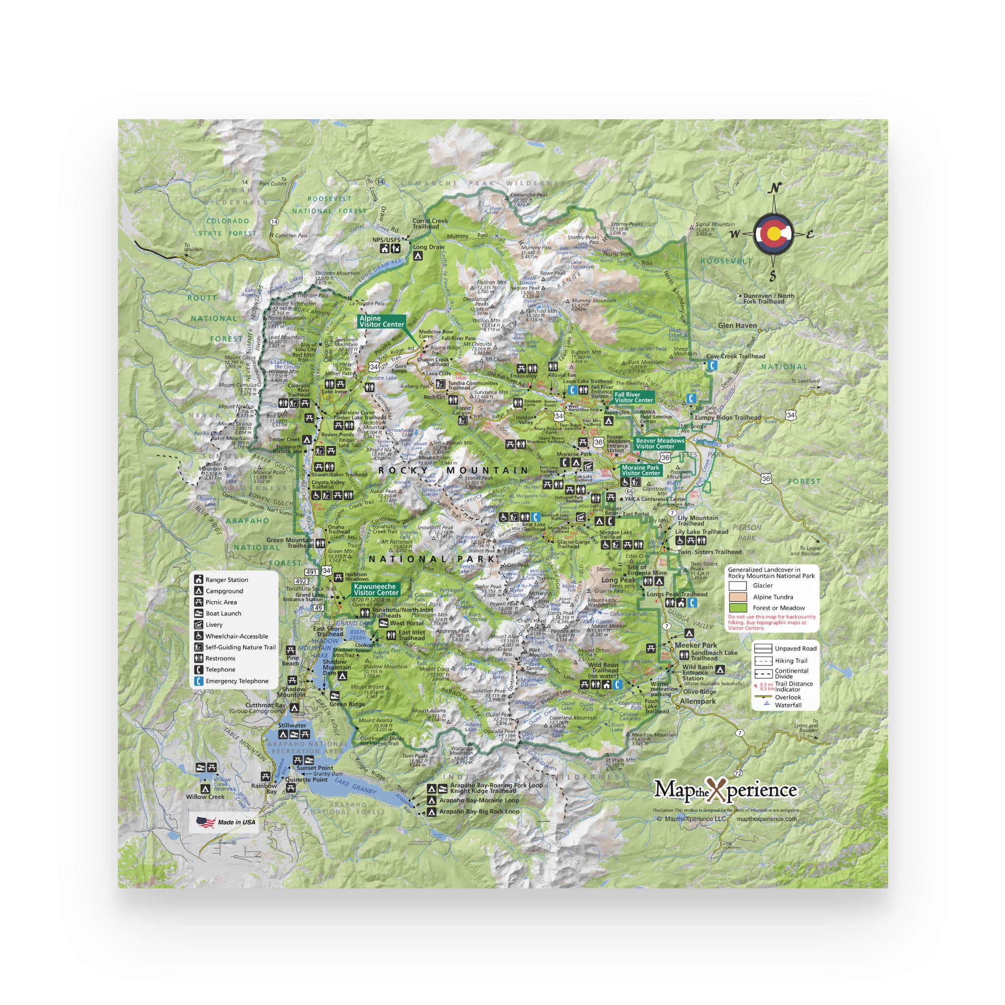 Rocky Mountain National Park Map Poster | Free Mobile Map
