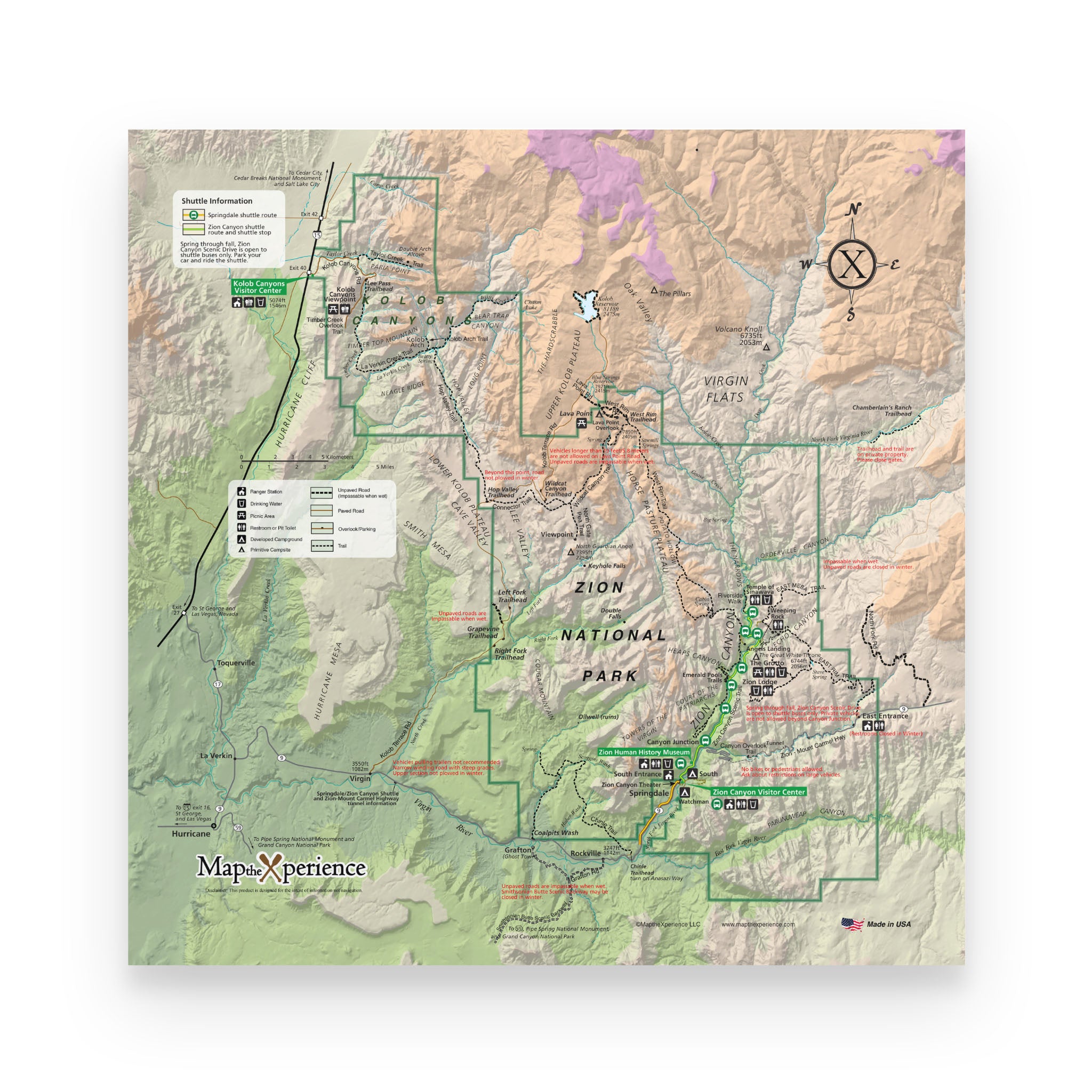 Zion National Park Map Poster | Free Mobile Map