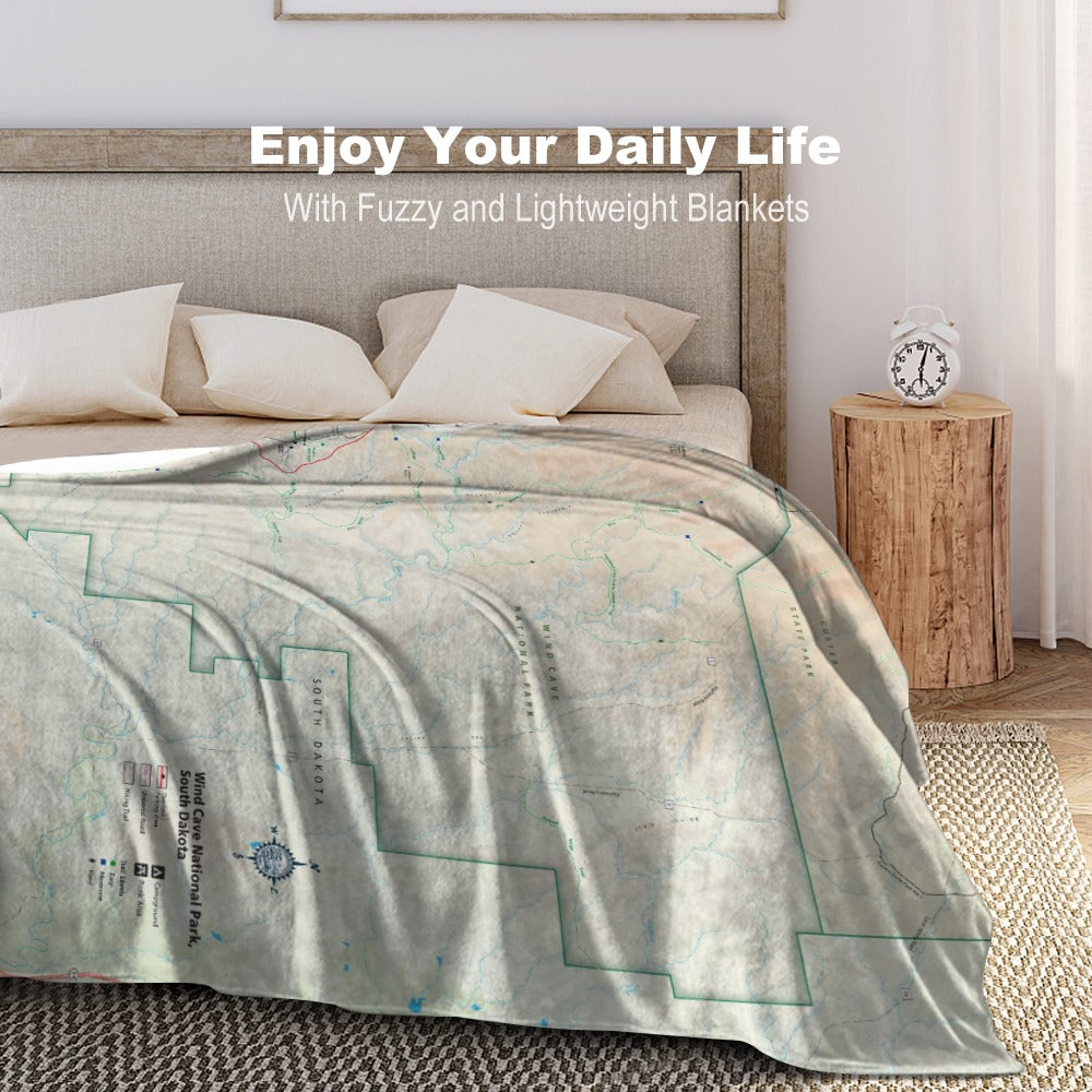 Wind Cave National Park Super Soft Flannel Blanket
