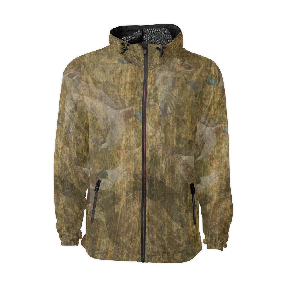 Duck Flauge Unisex All Over Print  Hooded Windbreaker