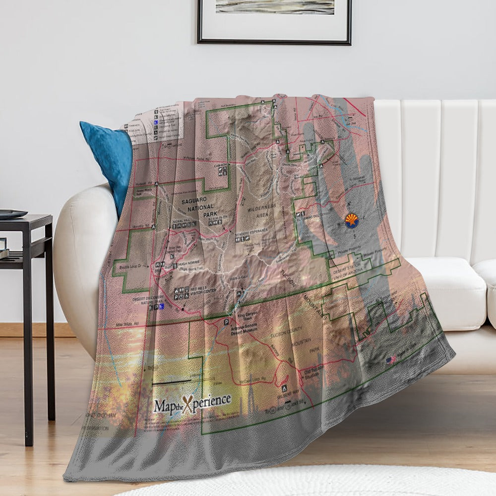 Saguaro National Park West Super Soft Flannel Blanket