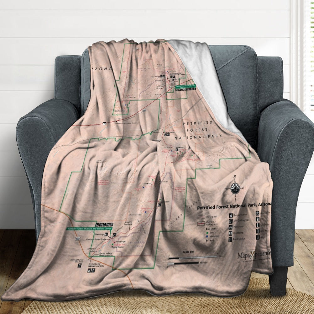 Petrified Forest National Park Super Soft Flannel Blanket