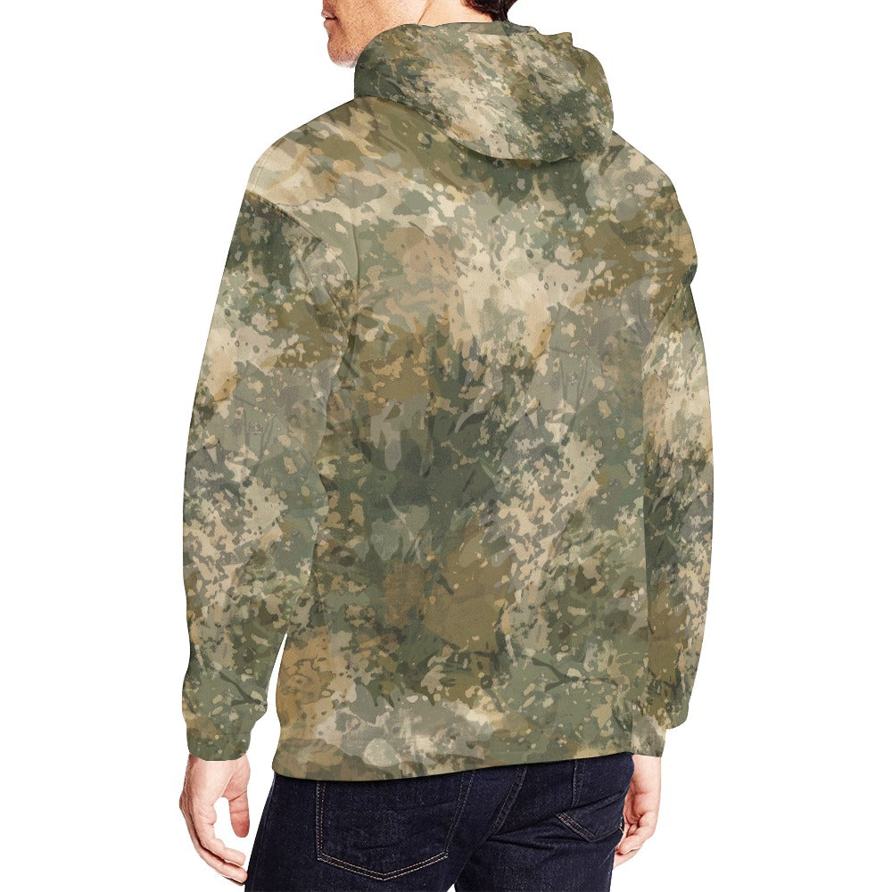 Tan Flauge Men's All Over Print Hoodie