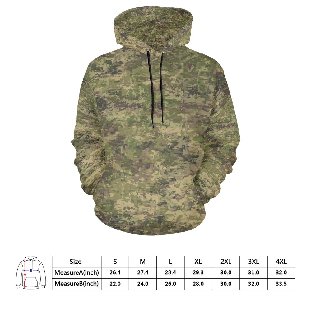 Light Green Flauge Men's All Over Print Hoodie
