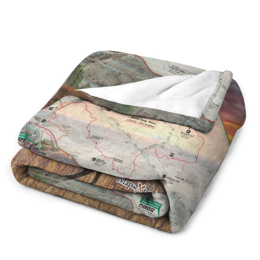 Theodore Roosevelt National Park South Super Soft Flannel Blanket