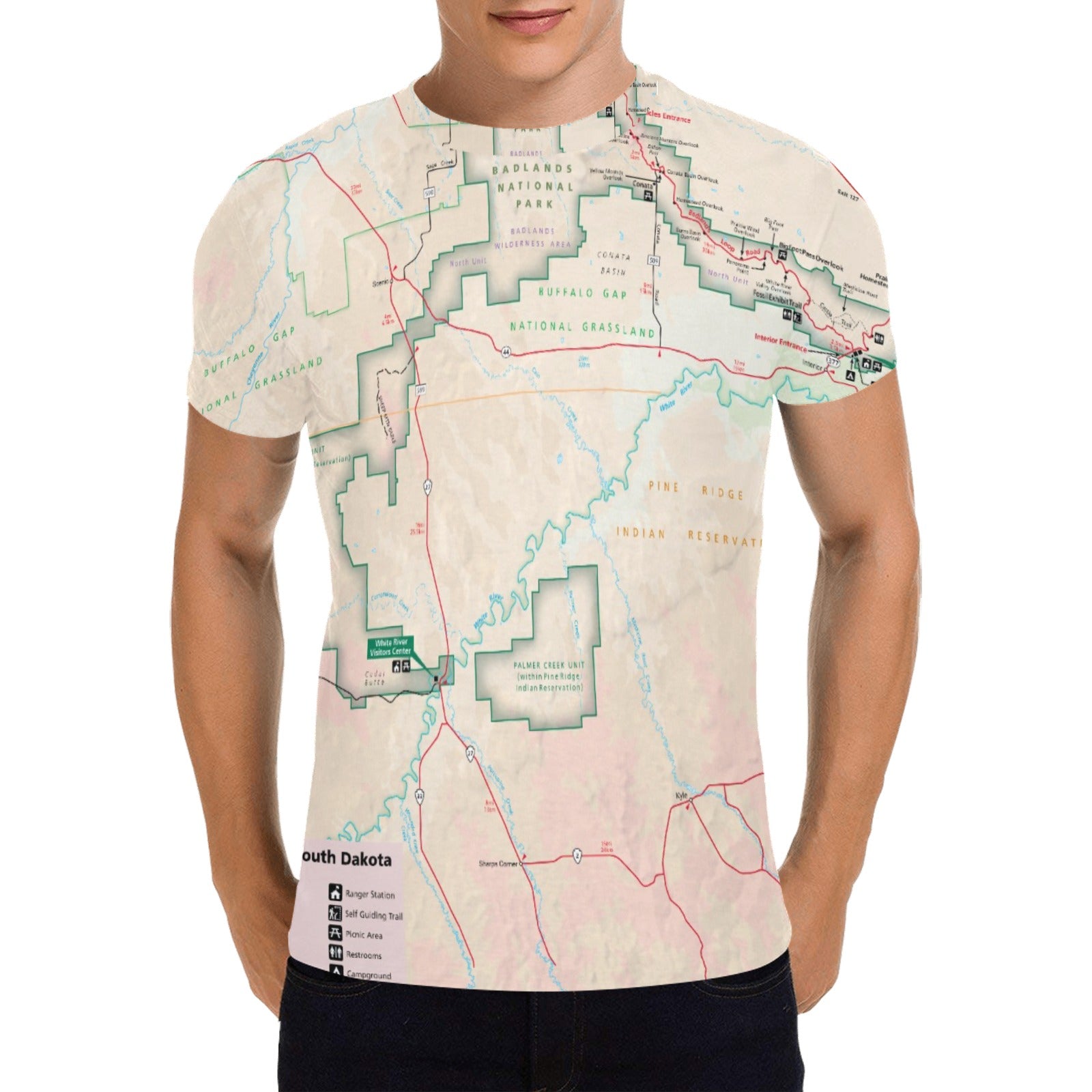Badlands National Park Men's All Over Print T-shirt