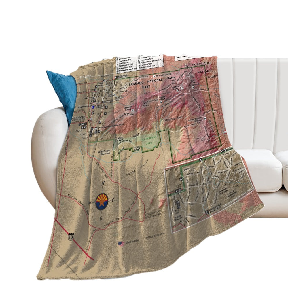 Saguaro National Park East Super Soft Flannel Blanket