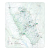 Glacier National Park Map Ultra-Soft Micro Fleece Blanket