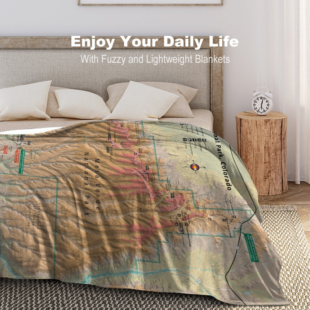 Mesa Verde National Park Super Soft Flannel Blanket